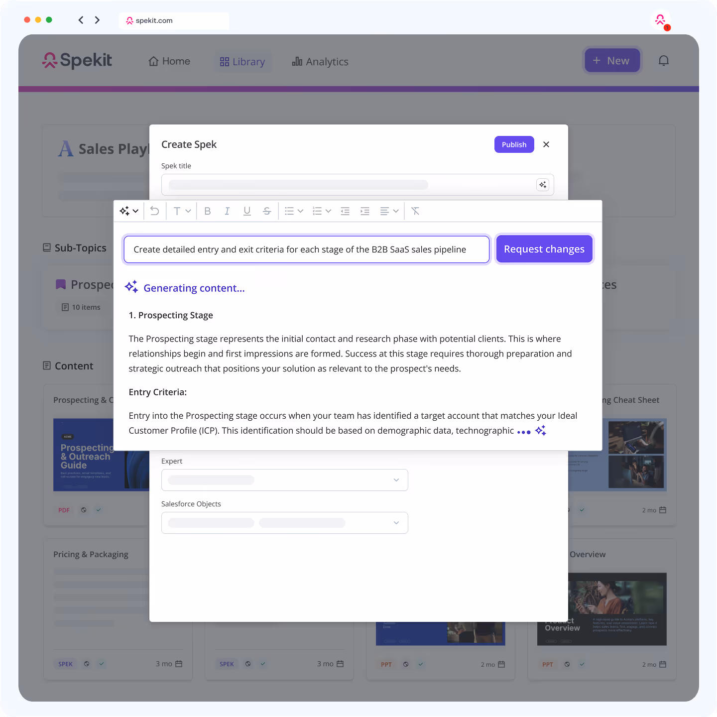 AI-Powered Content Creation with Spekit