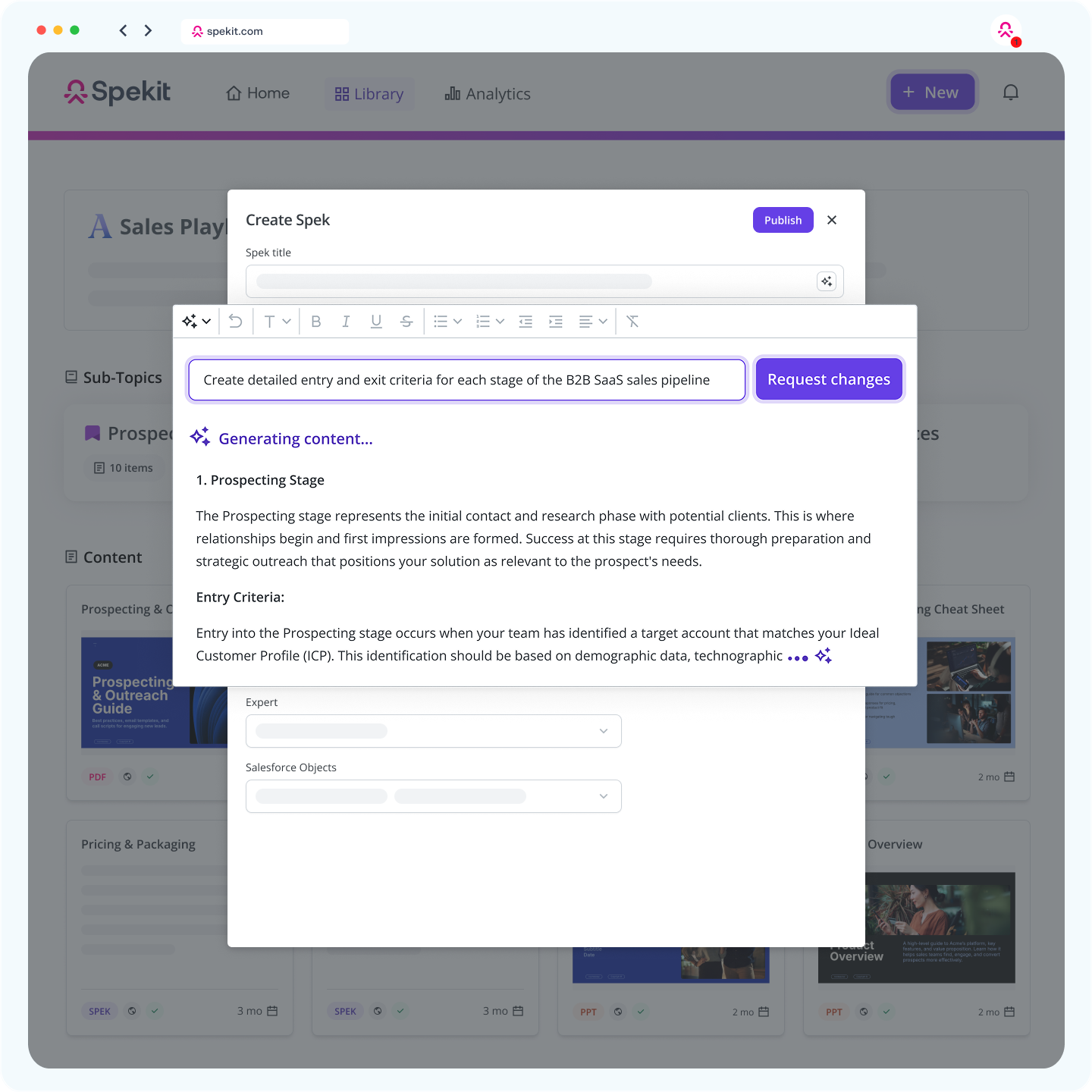 AI-Powered Content Creation with Spekit