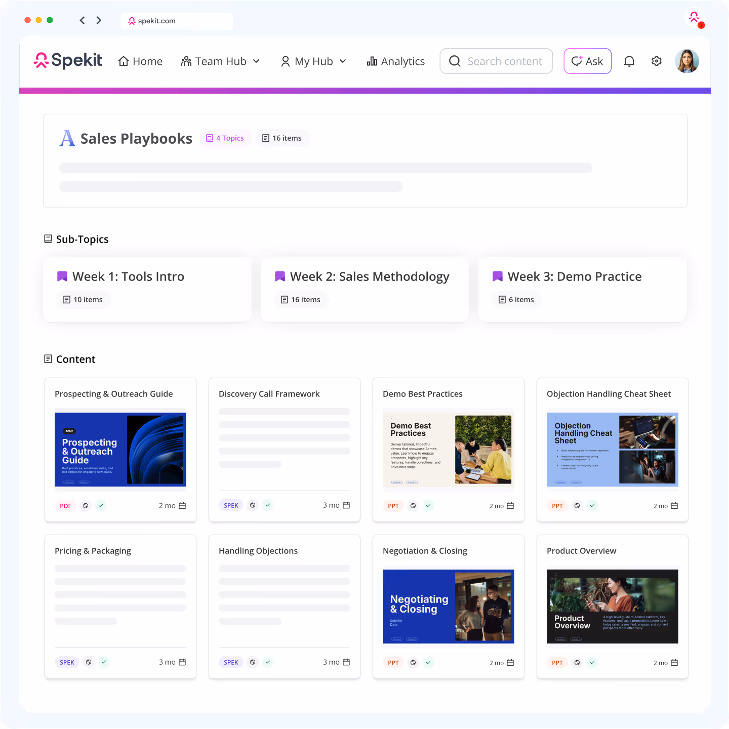Streamlined Onboarding and Course Modules with Spekit Playlists