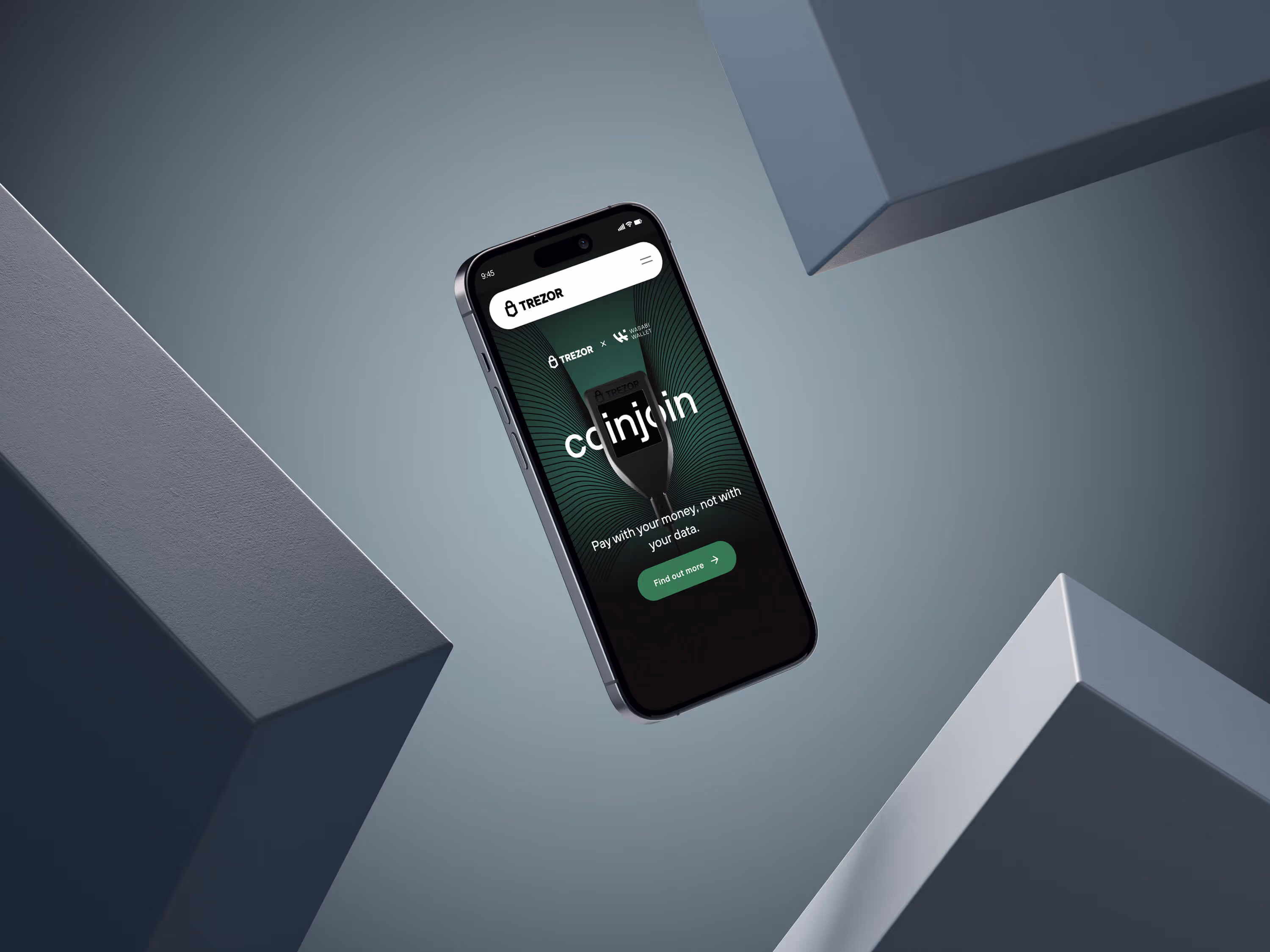 Mockup with Trezor website