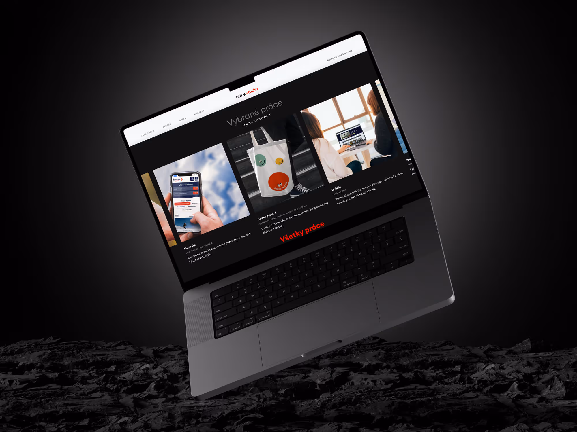 Mockup of website for Eazy Studio