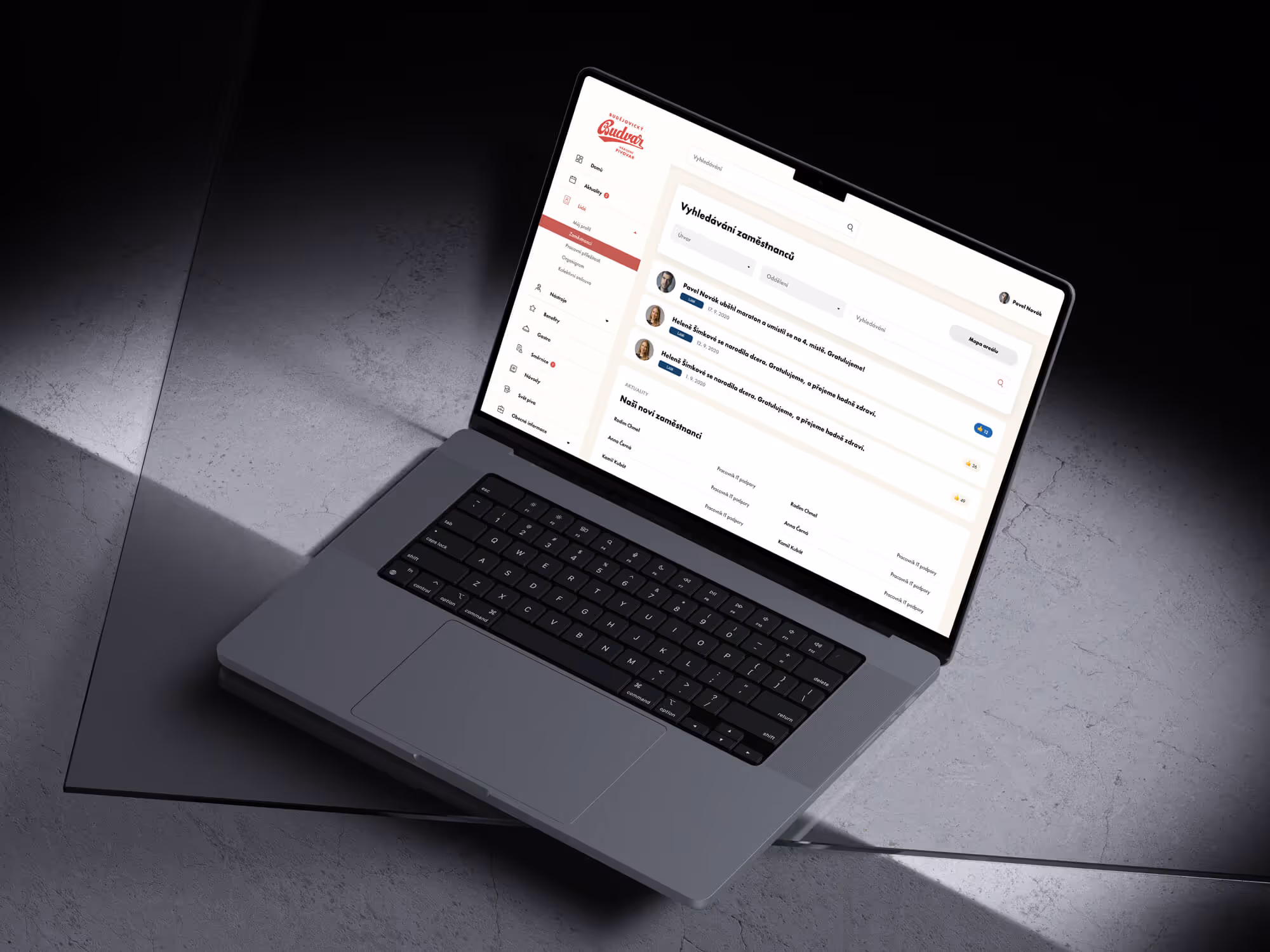 Mockup with Budweiser Budvar web application