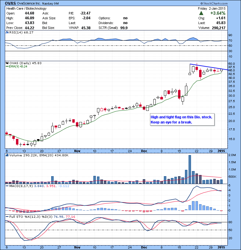 OVAS High and tight flag on this Bio. stock. Keeping an eye for a break.