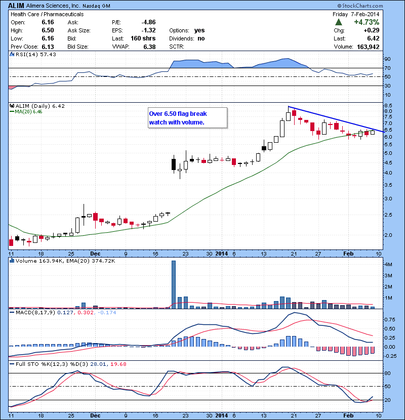 ALIM Over 6.50 flag break watch with volume.