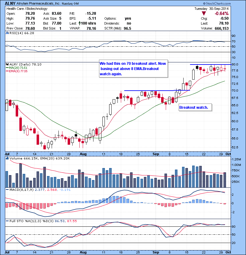 ALNY Still basing for a breakout.