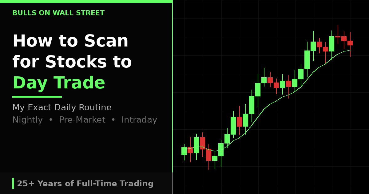 How to scan for stocks to day trade - Bulls on Wall Street daily scanning routine