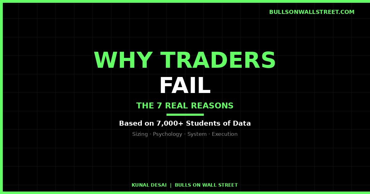 Why traders fail — the 7 most common mistakes that destroy trading accounts based on data from 7000 students