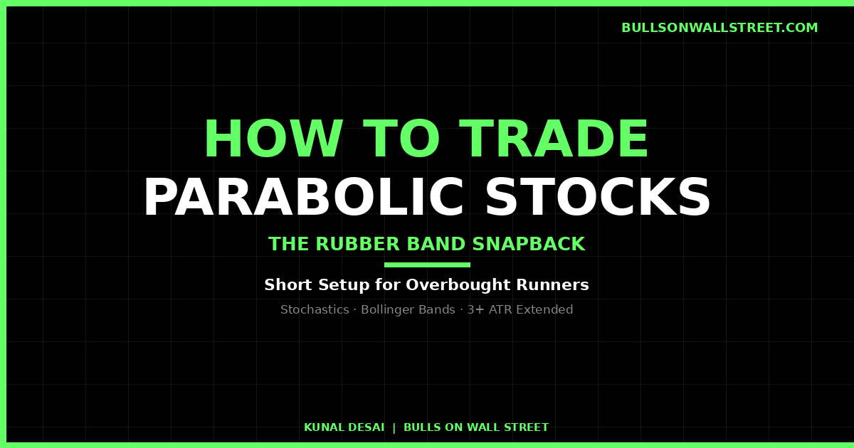How to trade parabolic stocks — the rubber band snapback setup and short entry rules for overbought momentum stocks