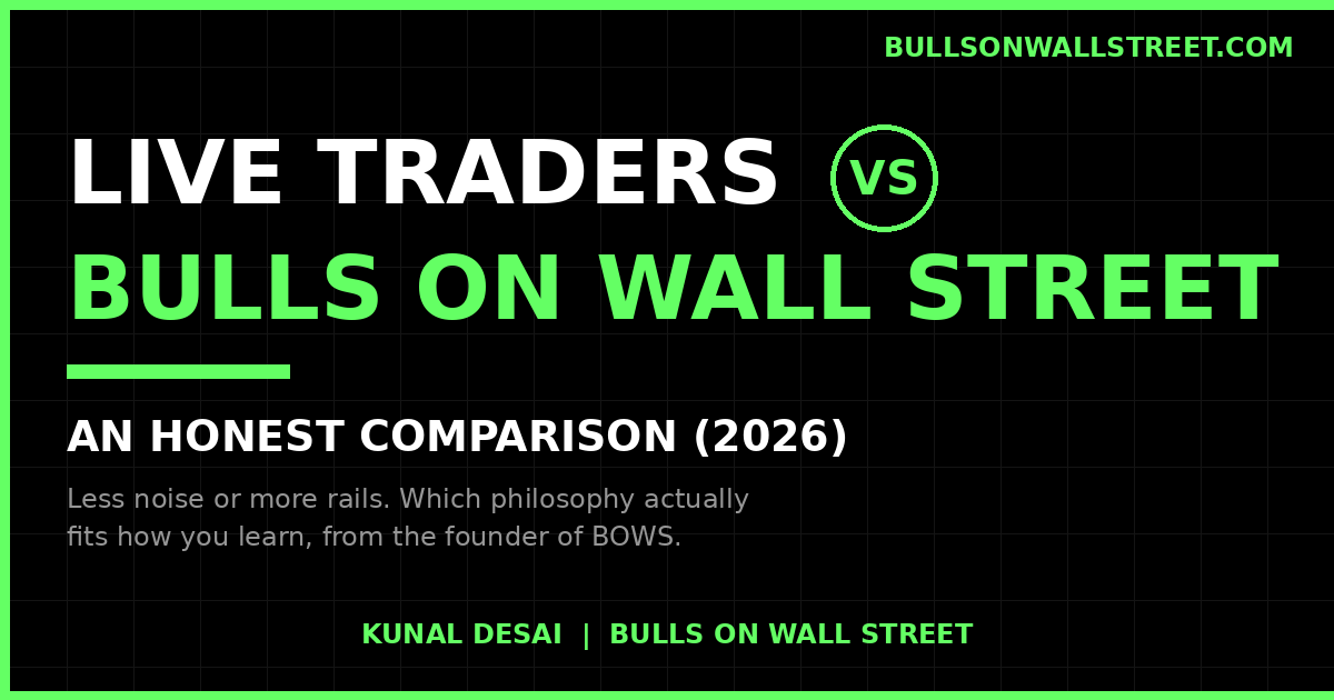 Live Traders vs Bulls on Wall Street comparison of two day trading education programs by Kunal Desai