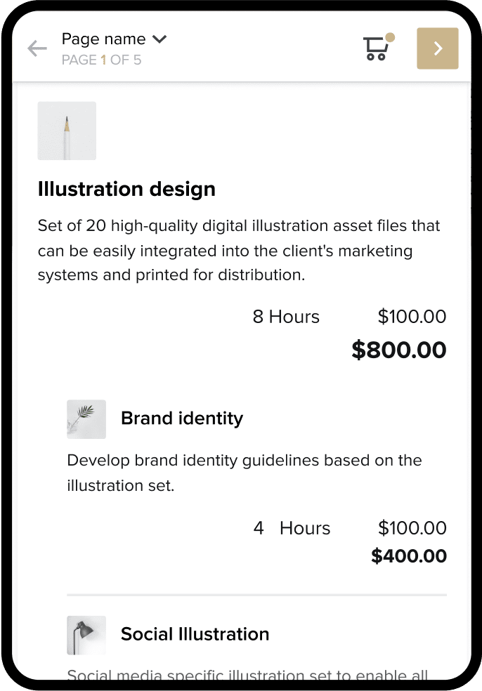 client view of invoices