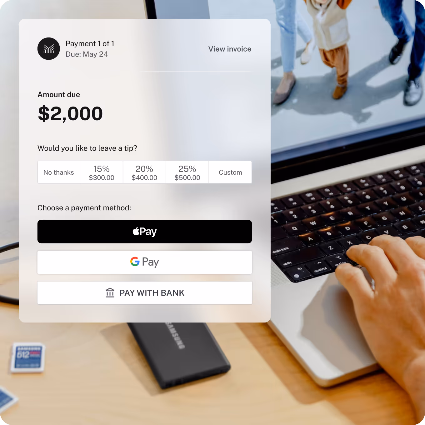 Chase growth, not payments.