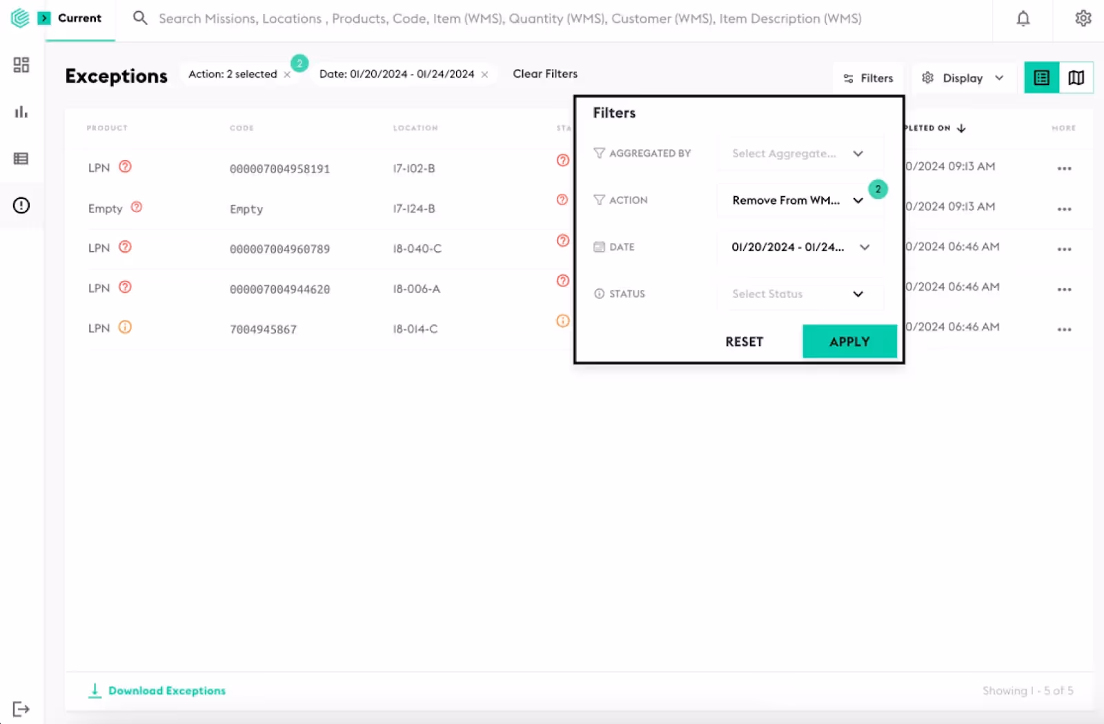 Dynamic Web Dashboard Filters