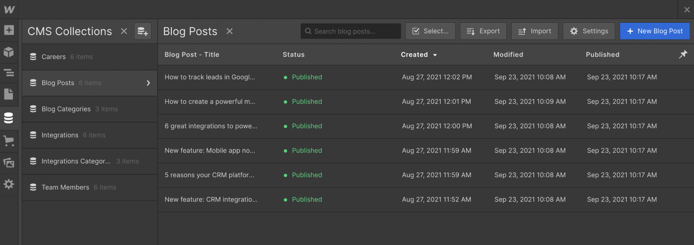 CMS Collection - Techplus X Webflow Template