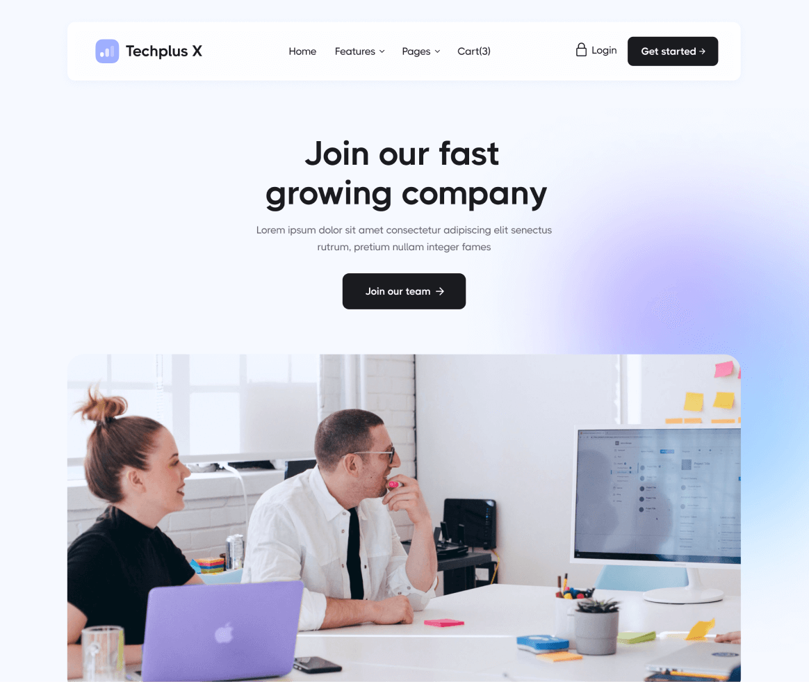 Techplus X - Careers page - B2B SaaS Webflow Template