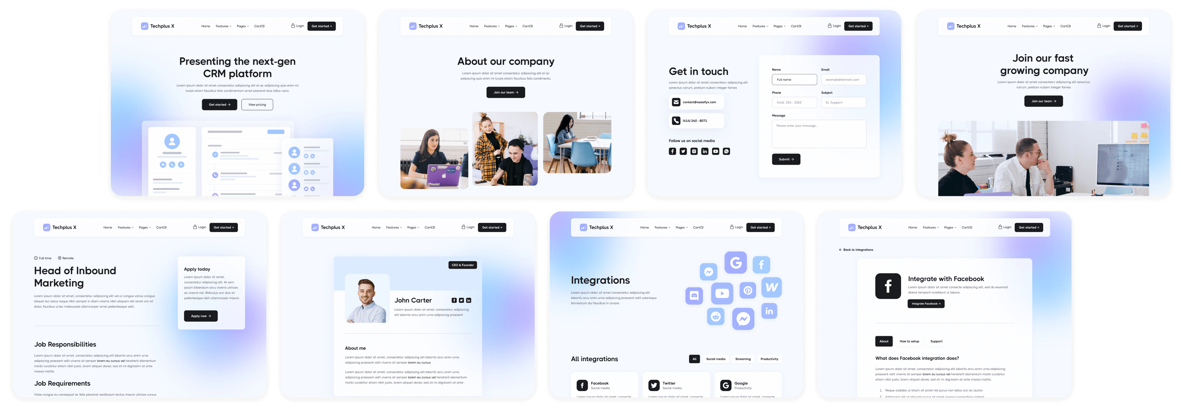 Techplus X - Buy now on Webflow - B2B SaaS Webflow Template