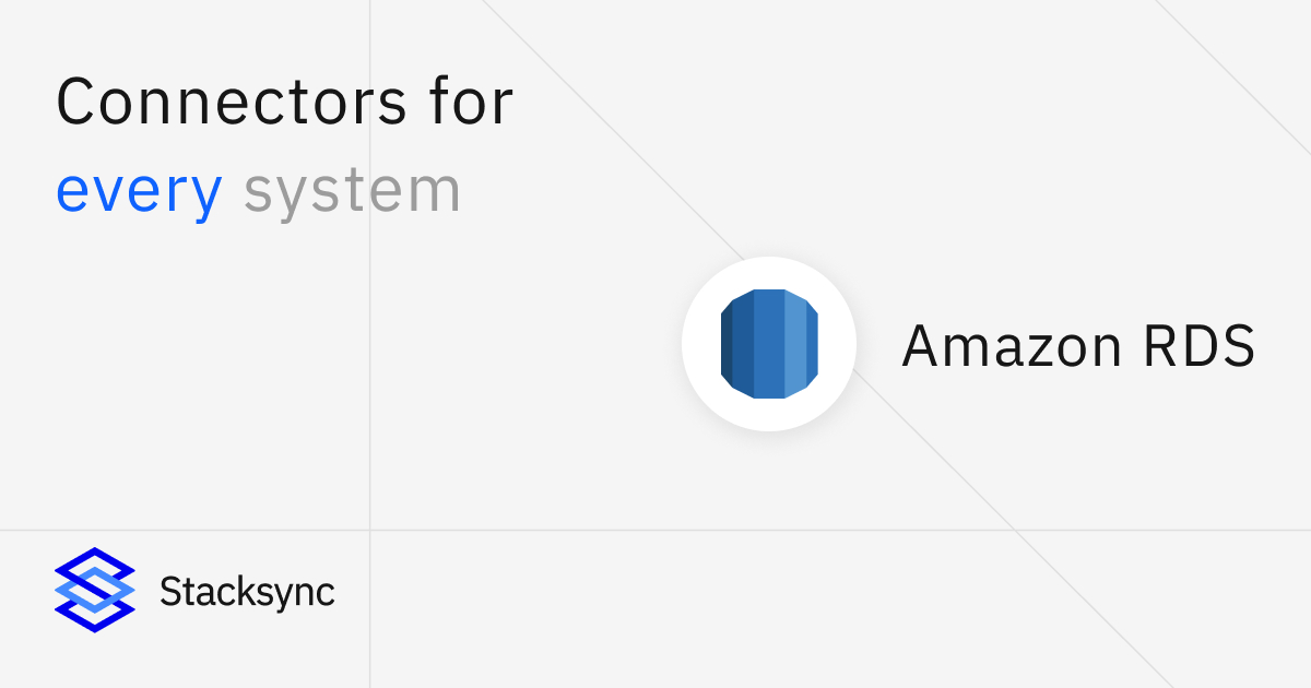 Amazon RDS two-way sync integration and workflow automation