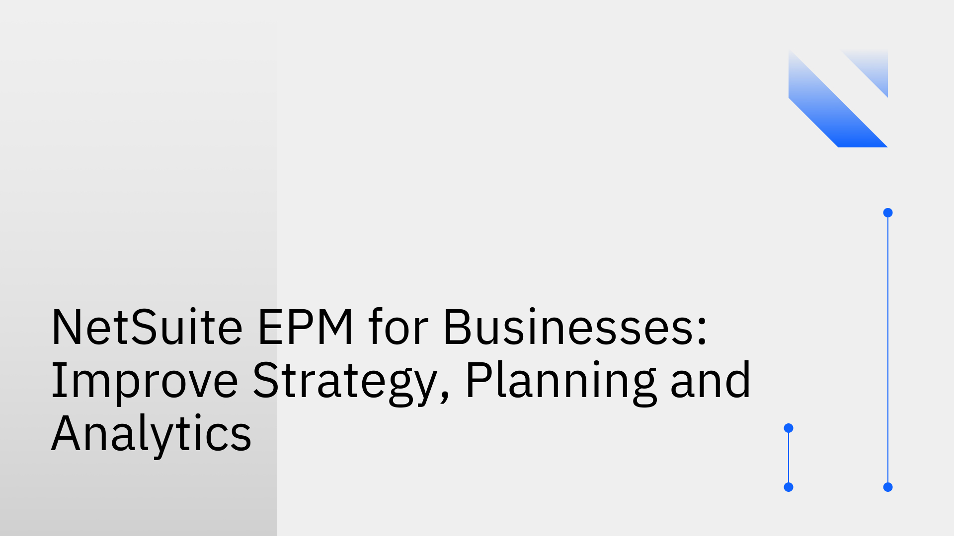 NetSuite EPM dashboard showing financial planning and reporting