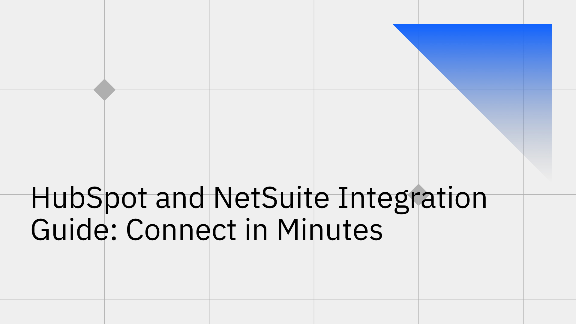 HubSpot and NetSuite integration real-time sync