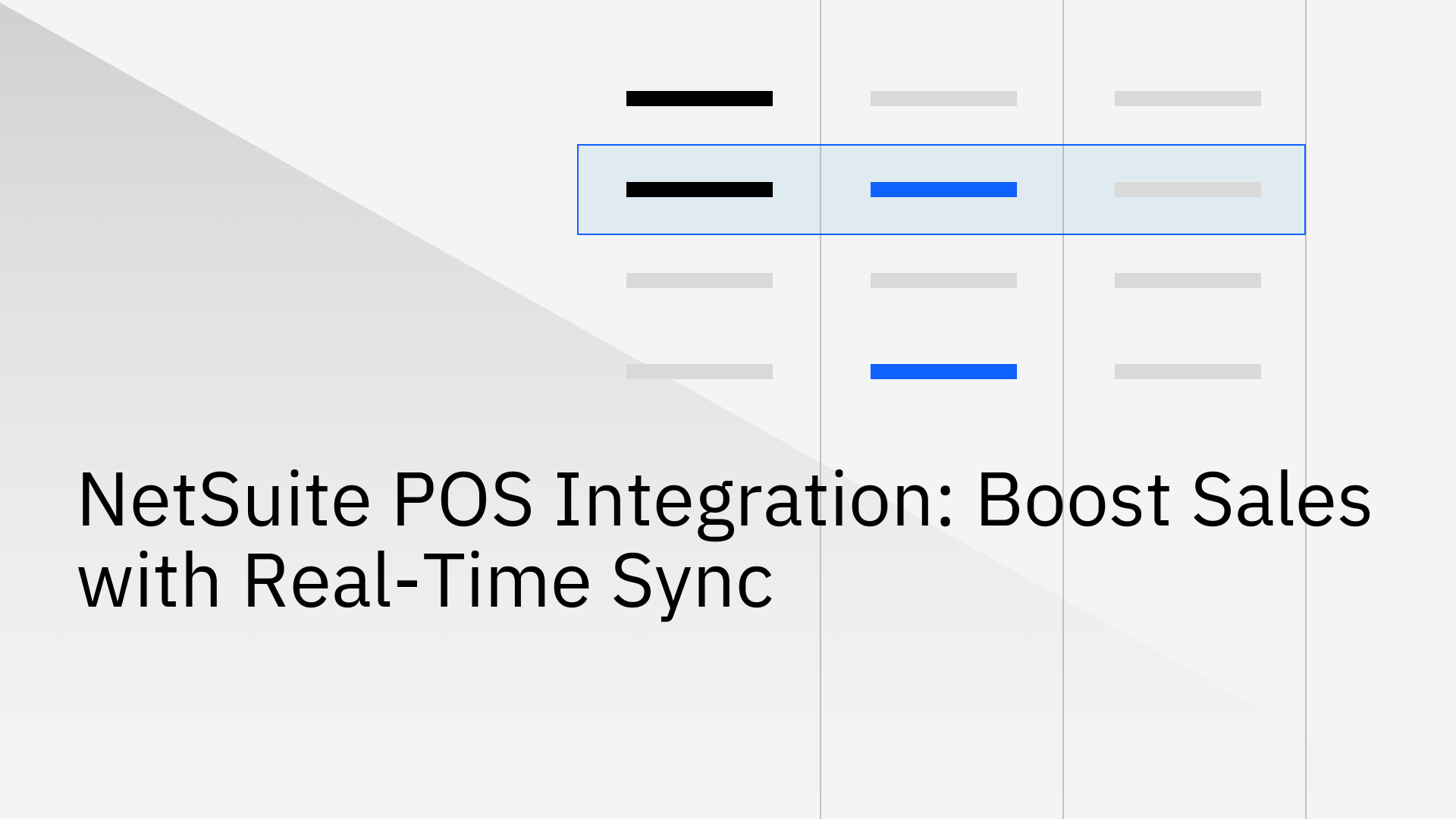 Illustration of NetSuite POS integration with real-time data sync