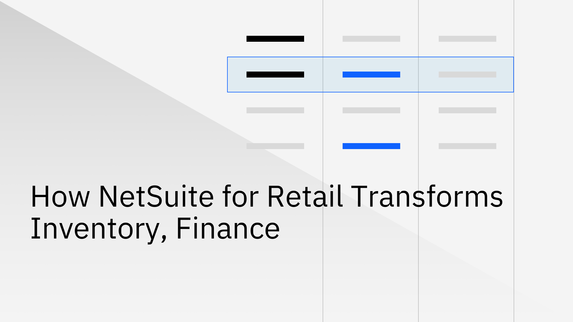 NetSuite for retail ERP unifying inventory, finance, and sales