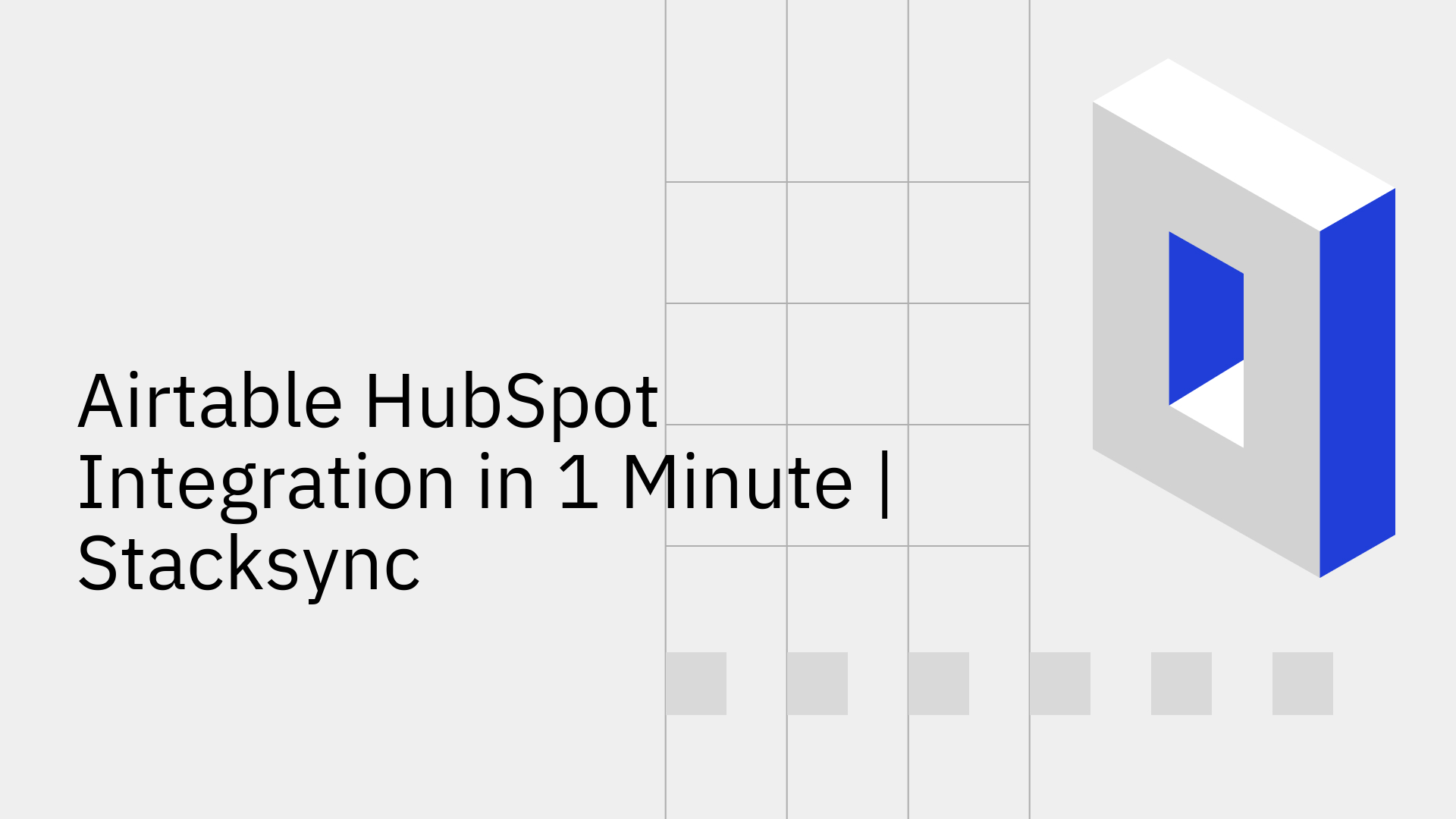 Airtable HubSpot Integration in 1 Minute  Stacksync