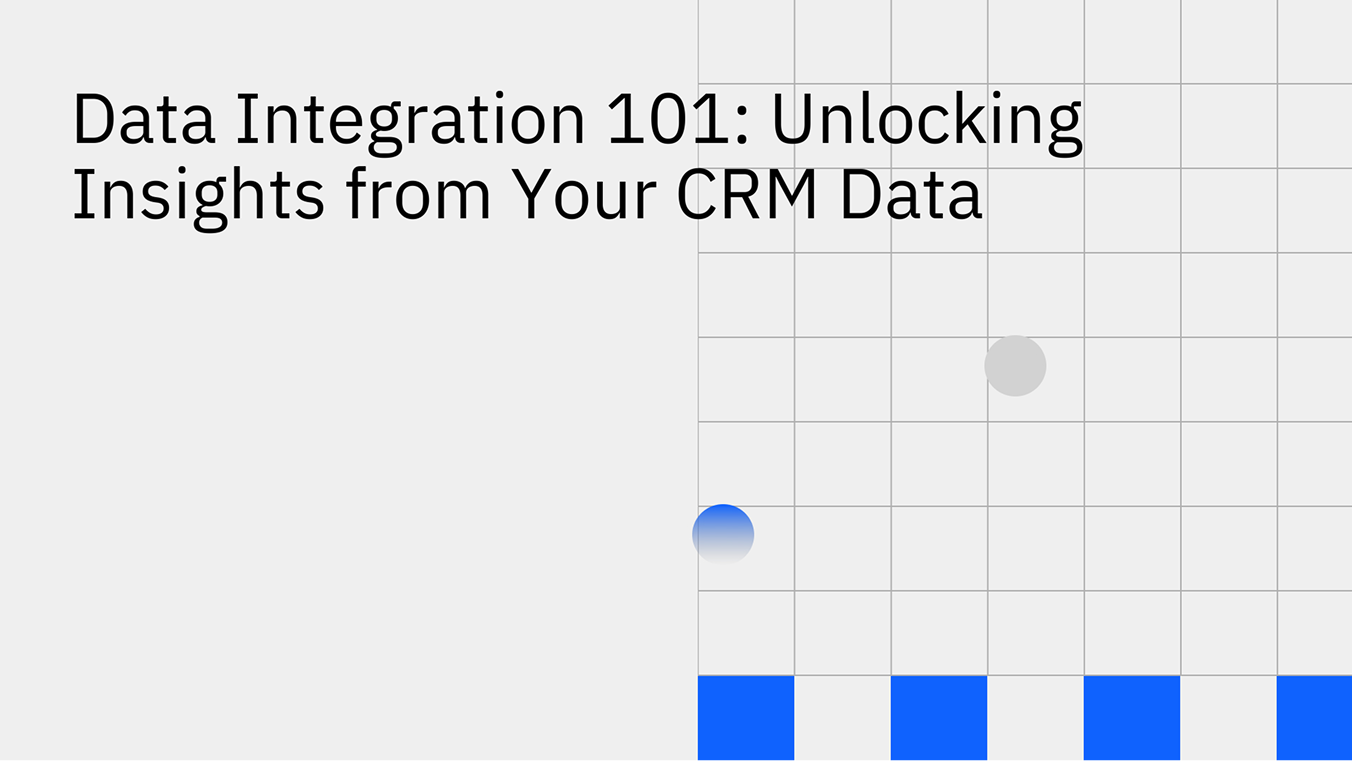 Diagram showing CRM data integration across Salesforce, HubSpot, and databases with real-time synchronization arrows.