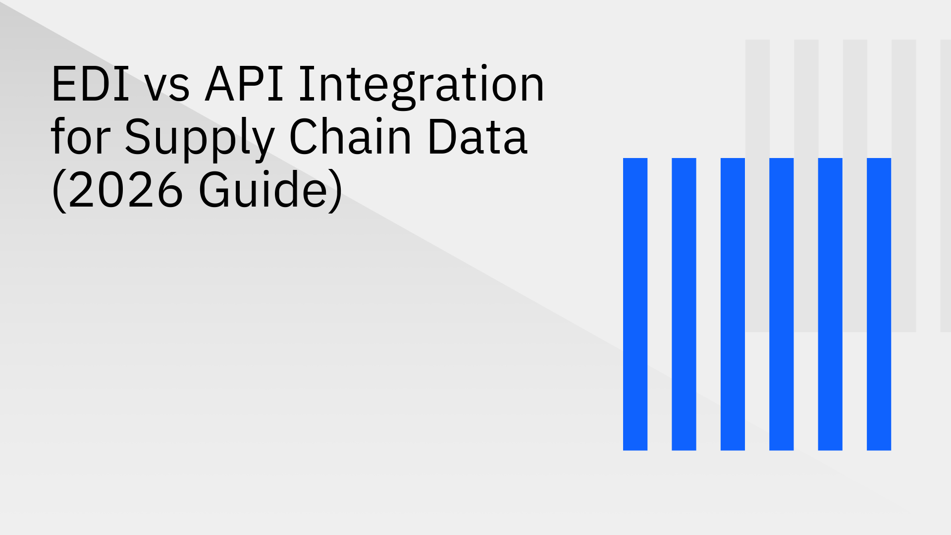 Diagram comparing EDI document exchange and API real-time data integration within a modern supply chain architecture.