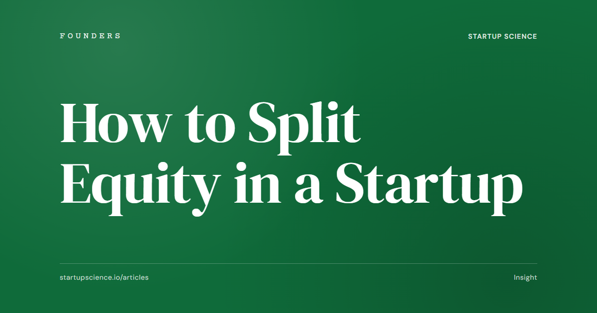 How to Split Equity in a Startup