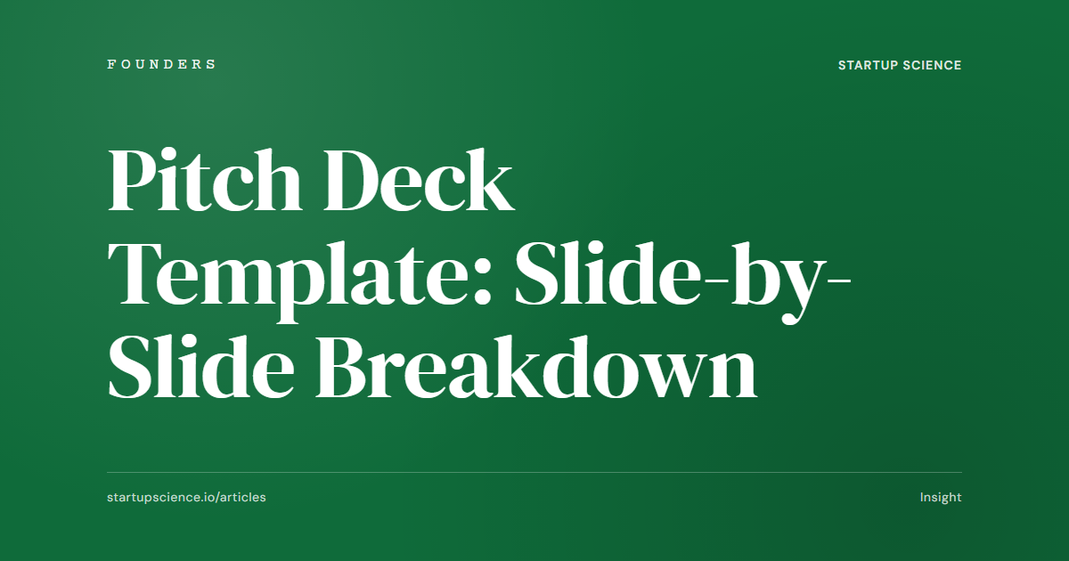 Pitch Deck Template: Slide-by-Slide Breakdown