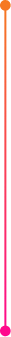 Vertical orange line connecting to a pink dot at the bottom with a larger pink circle near the top on a white background.