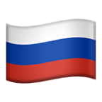 Waving flag of Russia with horizontal white, blue, and red stripes.