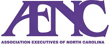 Logo with large stylized purple letters 'AENC' above smaller text reading 'Association Executives of North Carolina.'