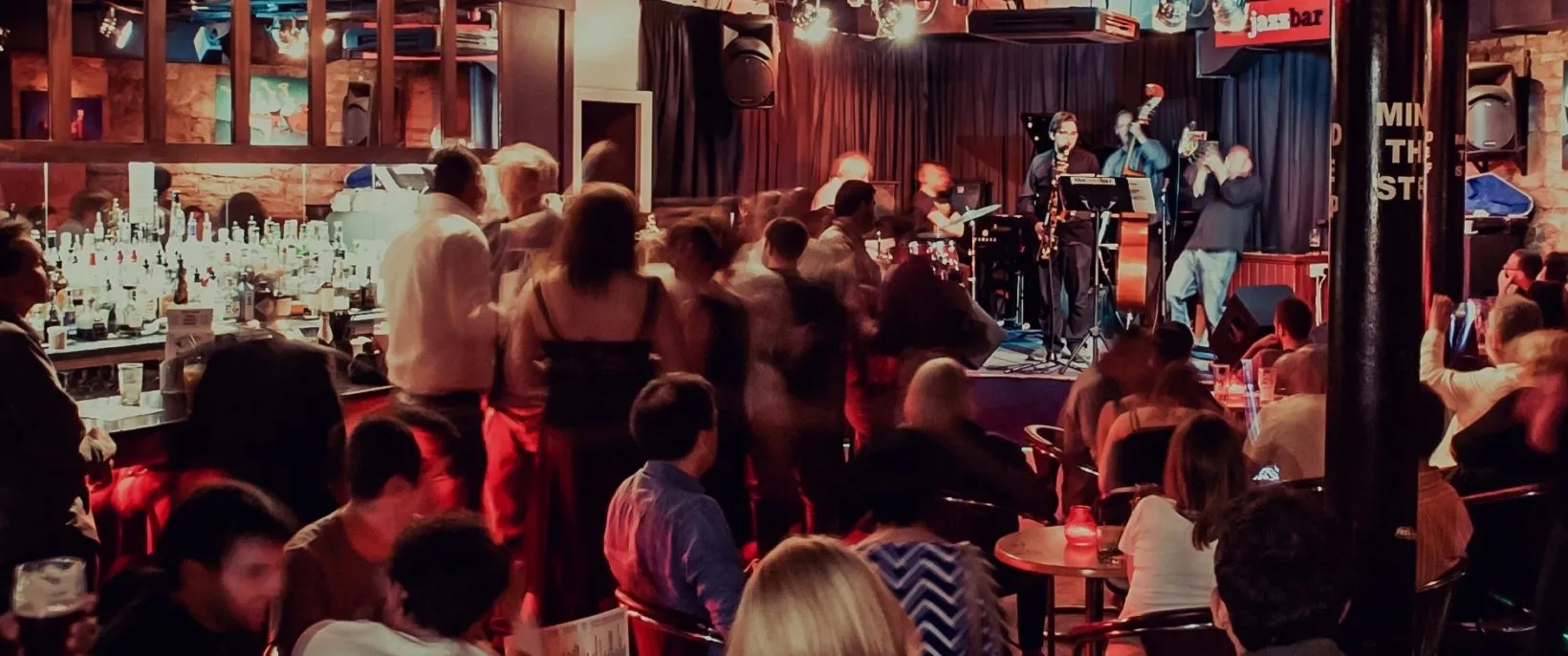 The Jazz Bar Edinburgh interior showing live music venue with intimate atmosphere.