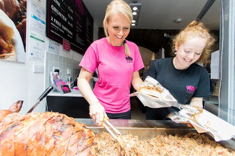 Oink pulled pork sandwich - popular Edinburgh street food spots