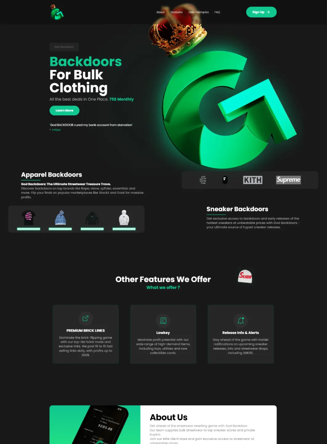 G0d Backdoor Website