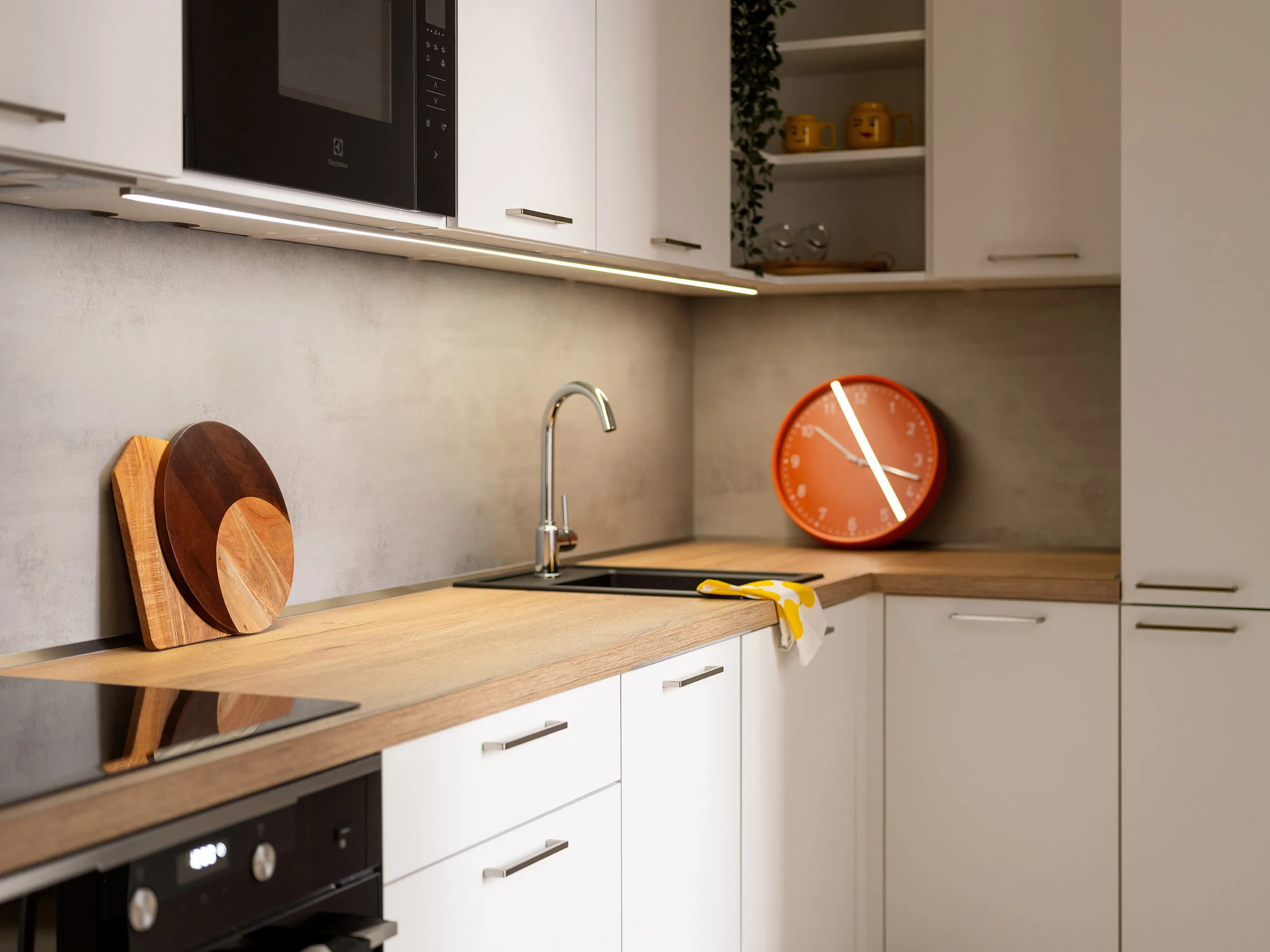 Kuchyně v Mint Living Hloubětín