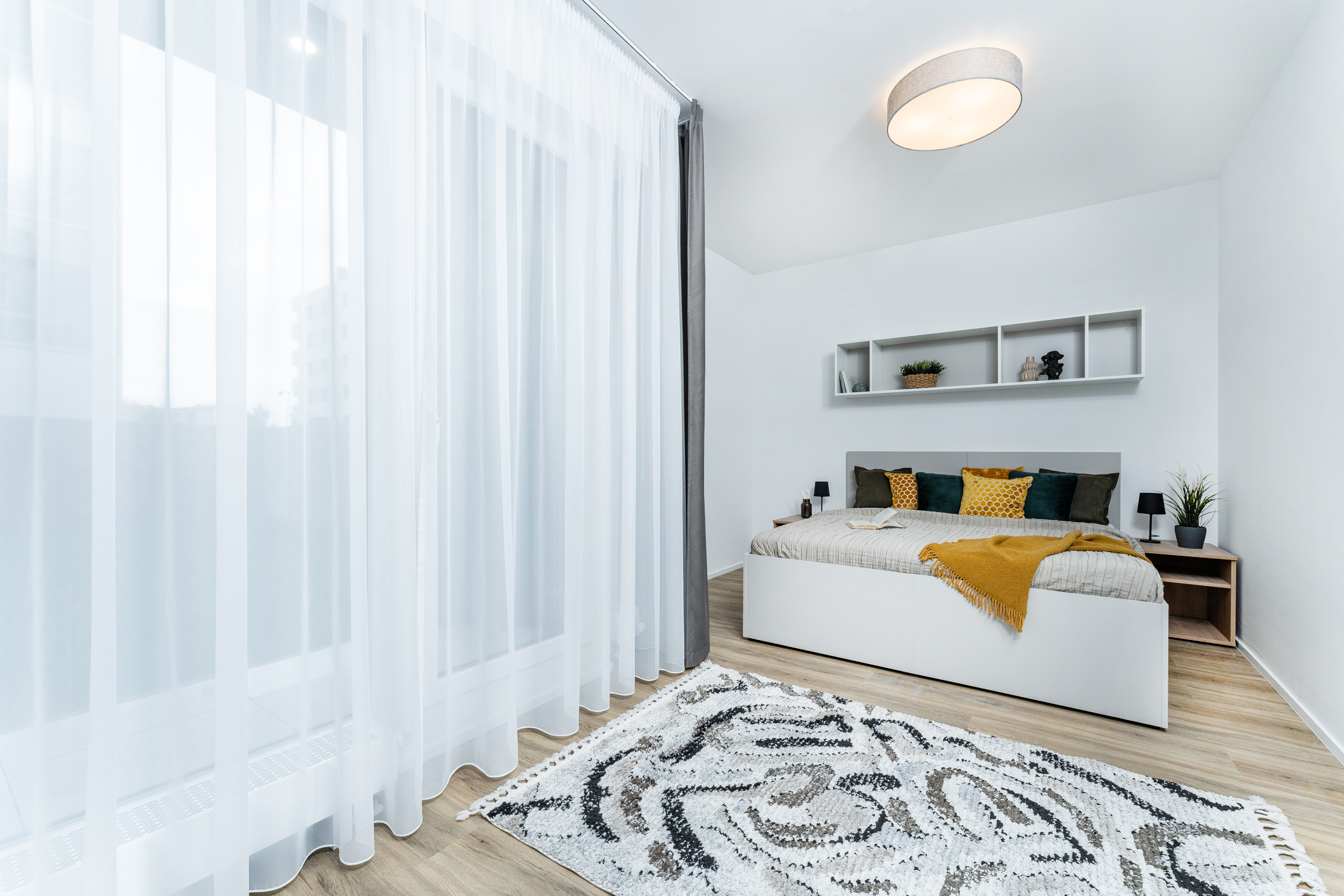 Ložnice v Mint Living Vysočanský Mlýn