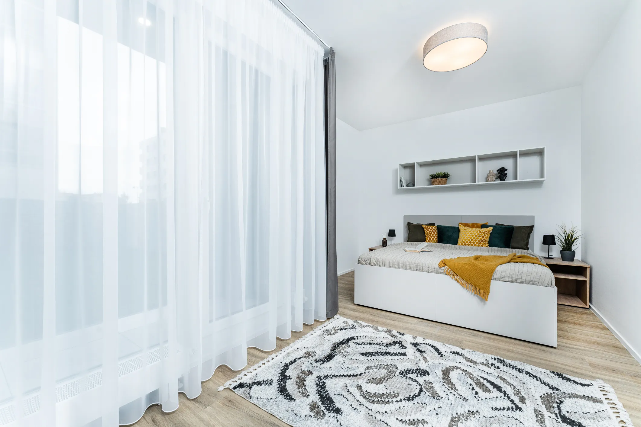 Ložnice v Mint Living Vysočanský Mlýn