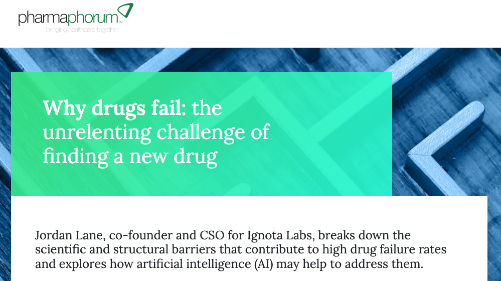 Pharmaphorum article by co-founder and CSO Jordan Lane, “Why drugs fail: the unrelenting challenge of finding a new drug”