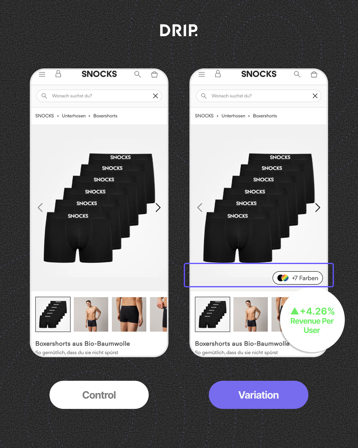 Test Result / SNO-1198 I Color swatches on MEN PDP - Mobile only