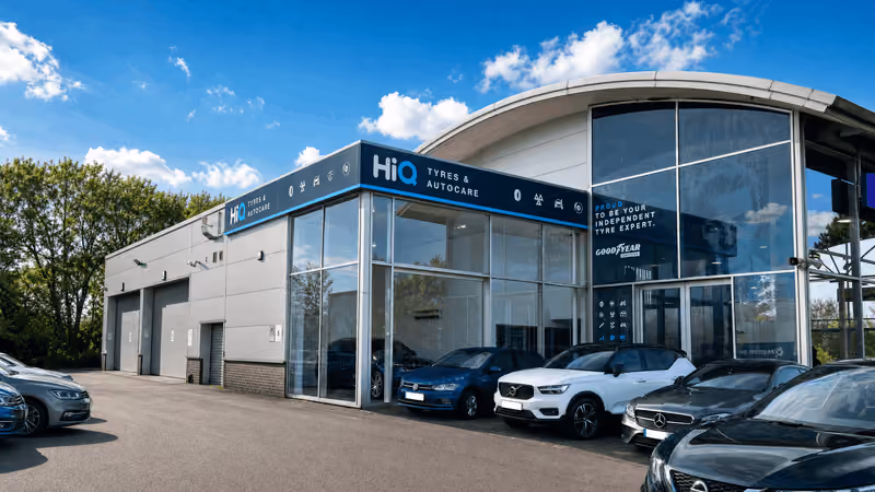 The HiQ Tyres & Autocare building on Morris Street, Bolton