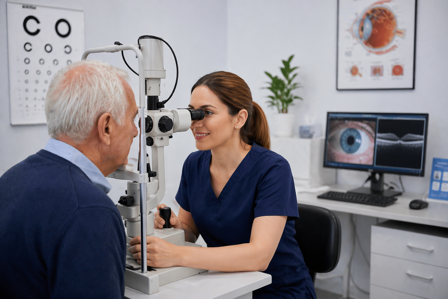 post cataract eye test