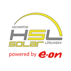 HSL SOLAR Logo – Photovoltaik und Wallboxen, powered by E.ON