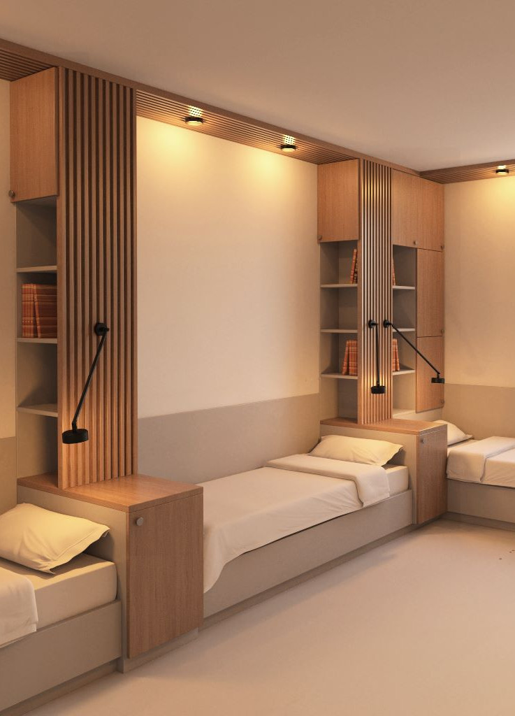 We create functional and comfortable spaces for living and Torah learning. From simple and calm designs to more premium solutions, each project is tailored individually. Our furniture combines quality, thoughtful design, and an atmosphere that supports spiritual growth and student comfort.