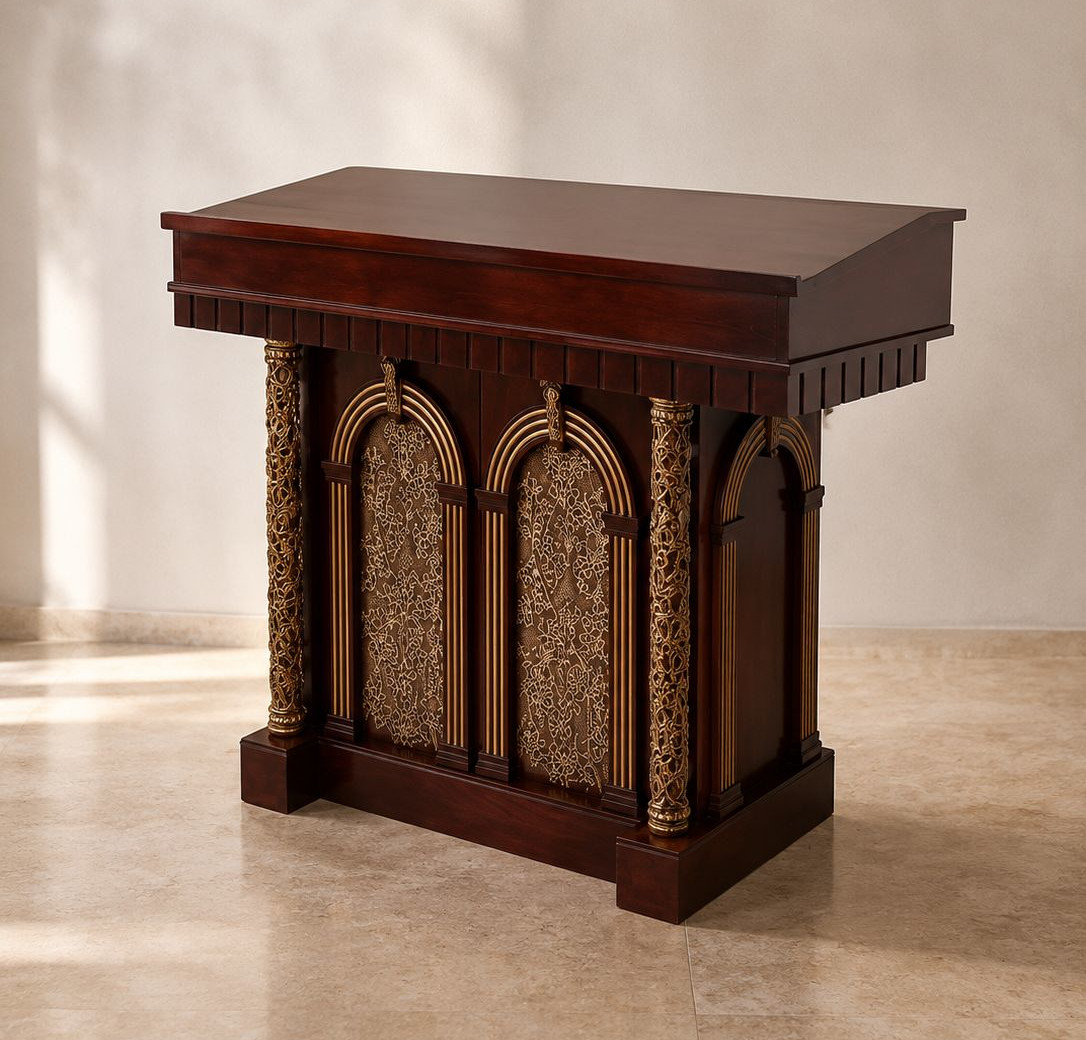 Handcrafted Wooden Bimah for Torah Reading in Synagogues