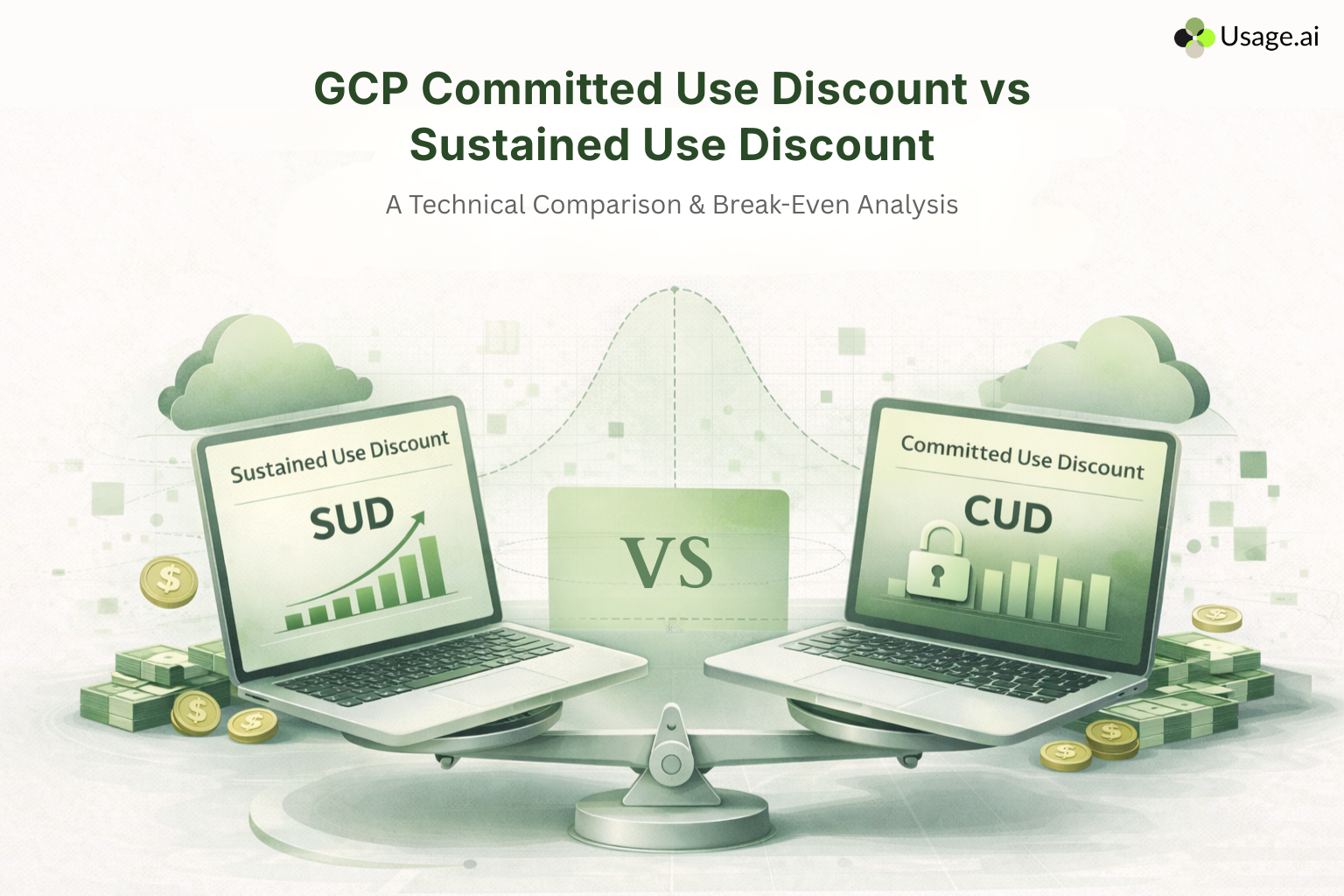 GCP Committed Use Discount vs Sustained Use Discount: A Technical Comparison, & Break-Even Analysis
