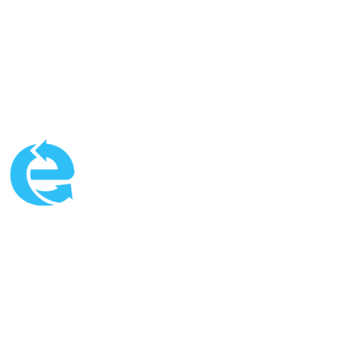 Elite Waste Solutions logo with blue and white