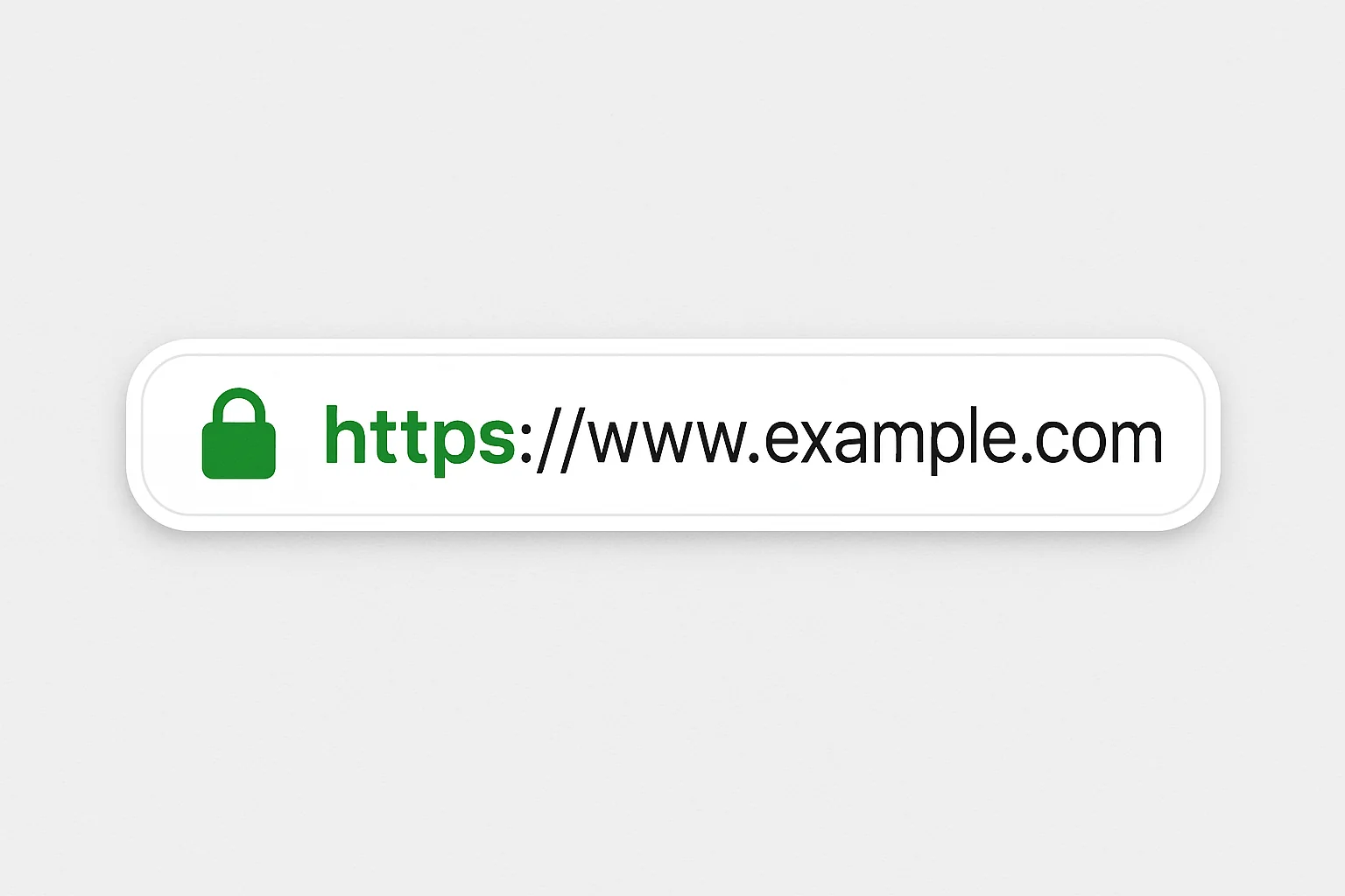 Browser address bar showing a padlock icon for a secure HTTPS website