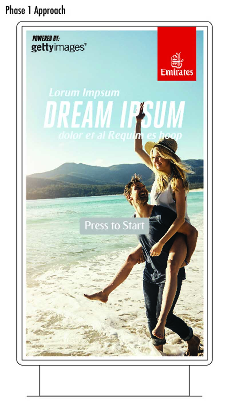 Doodle Destinations Phase 0 — idle Instagram Story screen prompting the user to sketch their dream destination