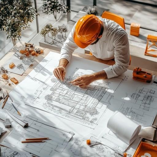 Free Engineer reviewing blueprints Image - Architect, Blueprints,  Construction | Download at StockCake